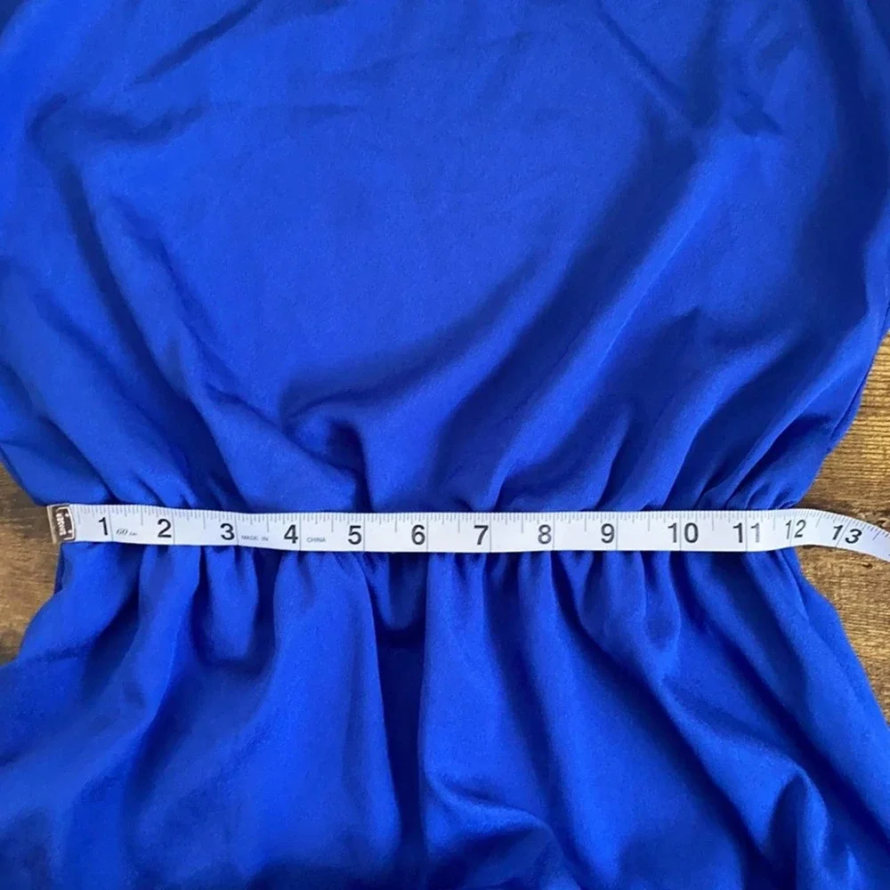 Myan Royal Blue Elastic Waist Polyester Dress Womens Size M - Picture 8 of 9